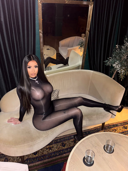 After Dark See Through Smooth One-Piece Stockings